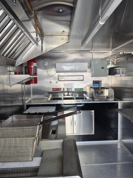Used 2025 All World Trailers 7 x 12 Black Single Axle Enclosed Food Trailer
