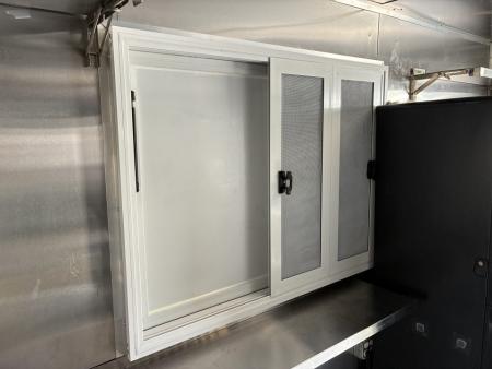 Used 2025 All World Trailers 7 x 12 Black Single Axle Enclosed Food Trailer