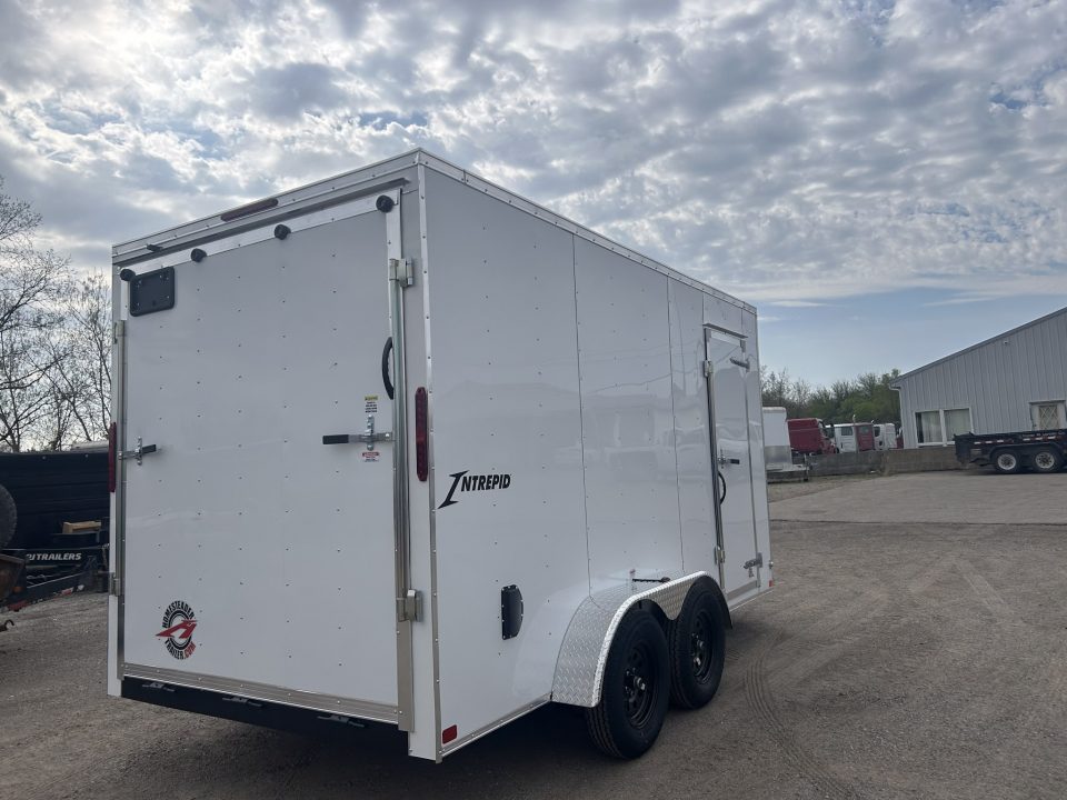 New 2026 Homesteader Trailer INTREPID 7 X 14 FT CARGO TRAILER RAMP DOOR 7 FT INTERIOR