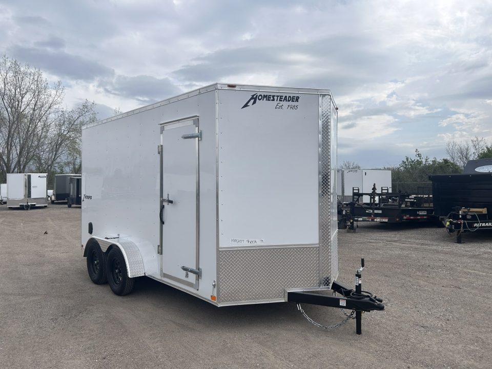 New 2026 Homesteader Trailer INTREPID 7 X 14 FT CARGO TRAILER RAMP DOOR 7 FT INTERIOR