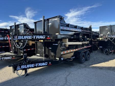 New 2026 Sure-Trac 7X16 17.6k PRO SER TEL Dump Trailer