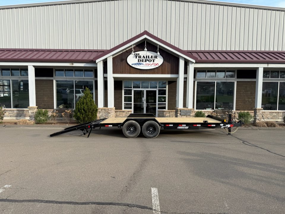 New Liberty 6'11" x 18' + 2' Channel Frame Equipment Trailer 14K