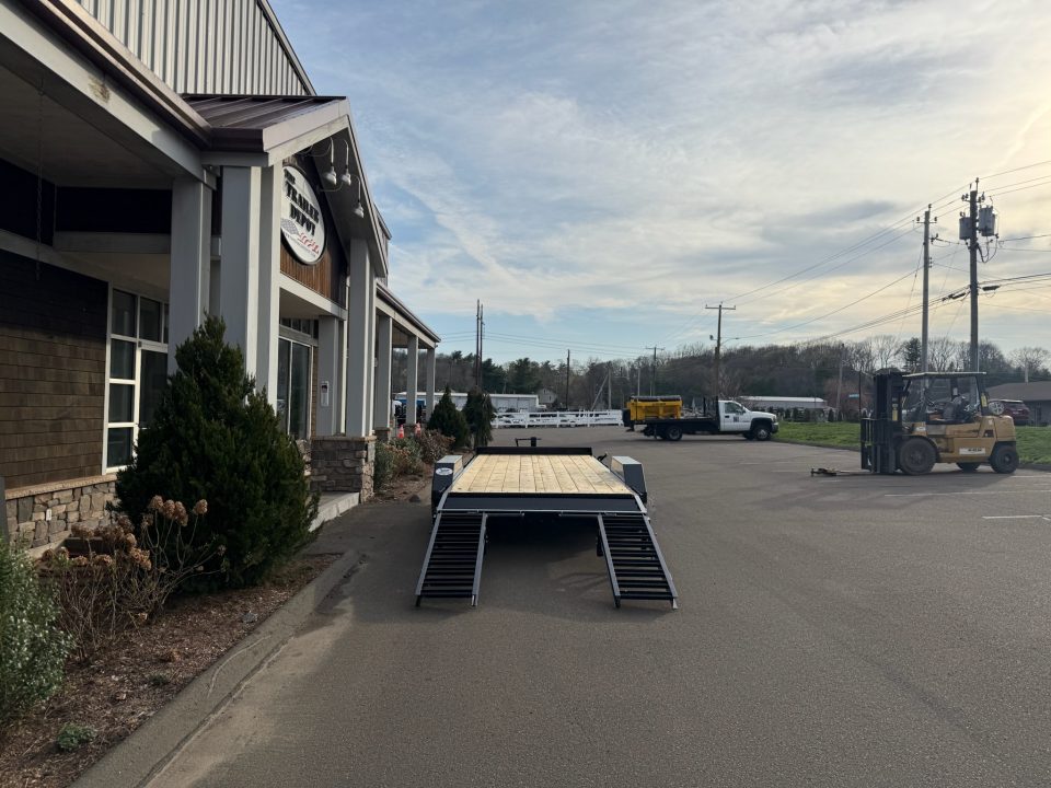 New Liberty 6'11" x 18' + 2' Channel Frame Equipment Trailer 14K