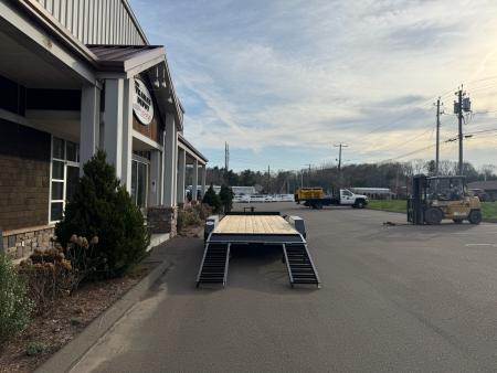 New Liberty 6'11" x 18' + 2' Channel Frame Equipment Trailer 14K