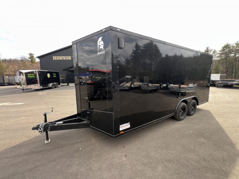 New SALE* 2026 Spartan 8.5X18 +2ft V-nose/ 7' interior height /Blackout/ Ext. Tongue/ Polycore Exterior - 7000GVW