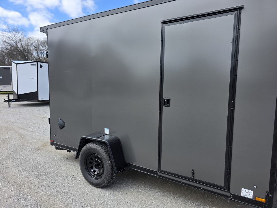 New 2027 US Cargo 6.5X12 080 SCREWLESS BLACKOUT 7' INSIDE DRINGS SXS UTV GOLFCART MOWER Cargo / Enclosed Trailer