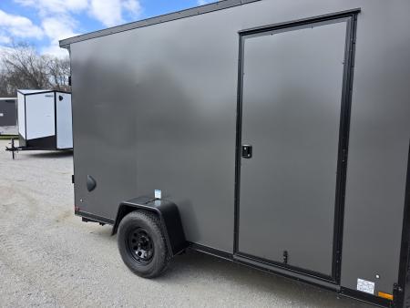 New 2027 US Cargo 6.5X12 080 SCREWLESS BLACKOUT 7' INSIDE DRINGS SXS UTV GOLFCART MOWER Cargo / Enclosed Trailer