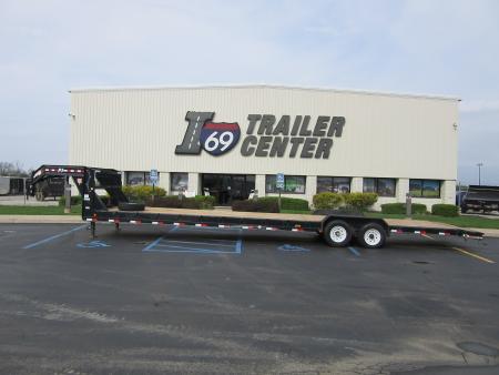 Used 2020 PJ Trailers 8.5 x 36 (34+2) Gooseneck Deckover Trailer 14K