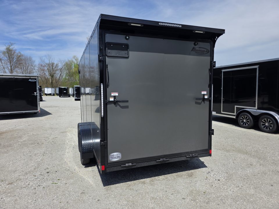 New 2026 Formula Trailers 7x16 7' INSIDE 080 SCREWLESS BLACKOUT ALUM WHEELS SXS UTV GOLFCART Cargo / Enclosed Trailer