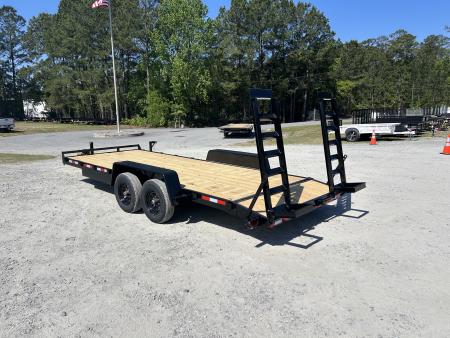 New 2026 Down 2 Earth Trailers 82X20 Equipment Trailer with 5ft Stand Up Ramps & #5200 axles
