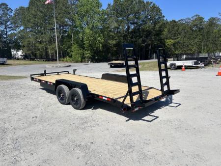 New 2026 Down 2 Earth Trailers 82X20 Equipment Trailer with 5ft Stand Up Ramps & #5200 axles
