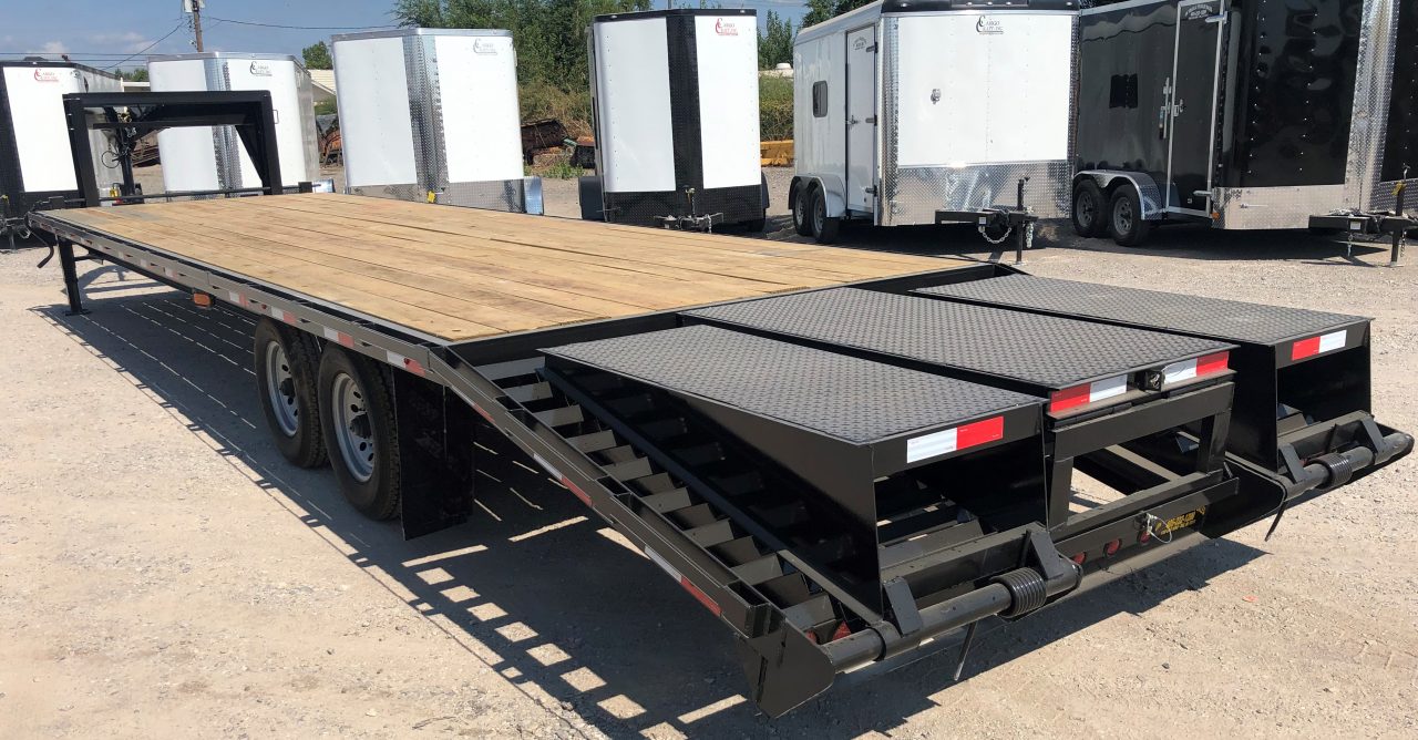 New 2026 Road Boss 32' Tandem Axle Gooseneck with Combo Dove Equipment Trailer