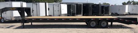 New 2026 Road Boss 32' Tandem Axle Gooseneck with Combo Dove Equipment Trailer