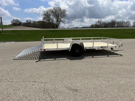 New 2026 Black Rhino Aluminum 81 x14' EXS714 w/ Wood Deck Utility Trailer
