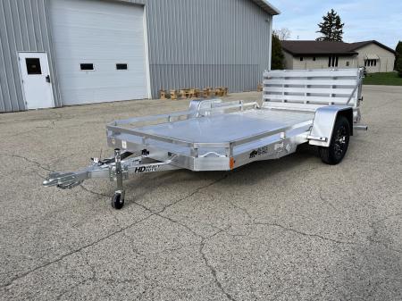 New 2026 Black Rhino Aluminum 81 x12' Low Profile LPS8112A w/ Bi-Fold Gate (ATV / UTV) Utility Trailer