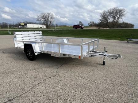 New 2026 Black Rhino Aluminum LSS612A 6'x12' w/ Bi-Fold Gate (ATV / UTV / Side by Side / Golf Cart / Motorcycle) Utility Trailer