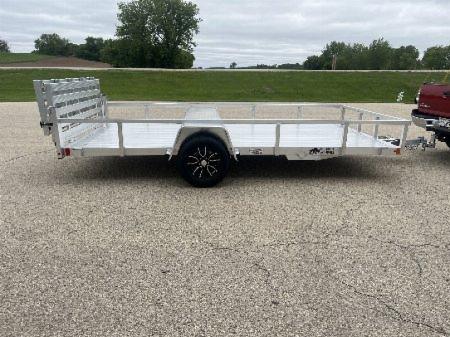 New 2026 Black Rhino LSS714A-5K Aluminum 5K GVWR 81 x14' w/ Brakes & Bi-Fold Gate (ATV / UTV / Side by Side) Utility Trailer