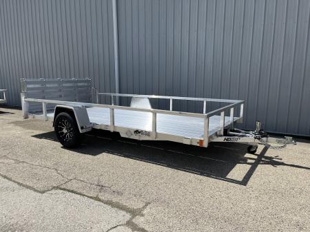 New 2026 Black Rhino LSS714A-5K Aluminum 5K GVWR 81 x14' w/ Brakes & Bi-Fold Gate (ATV / UTV / Side by Side) Utility Trailer