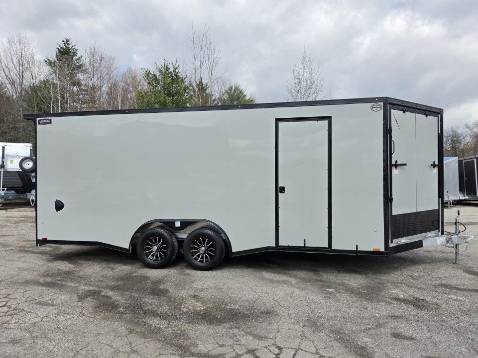 New 8'X20'+ 48" VNOSE W/RAMP CAR HAULER ENCLOSED 5200# AXLES ALL ALUMINUM LIGHTNING 2026
