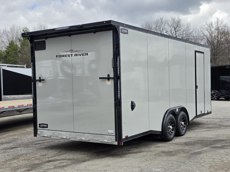 New 8'X20'+ 48" VNOSE W/RAMP CAR HAULER ENCLOSED 5200# AXLES ALL ALUMINUM LIGHTNING 2026