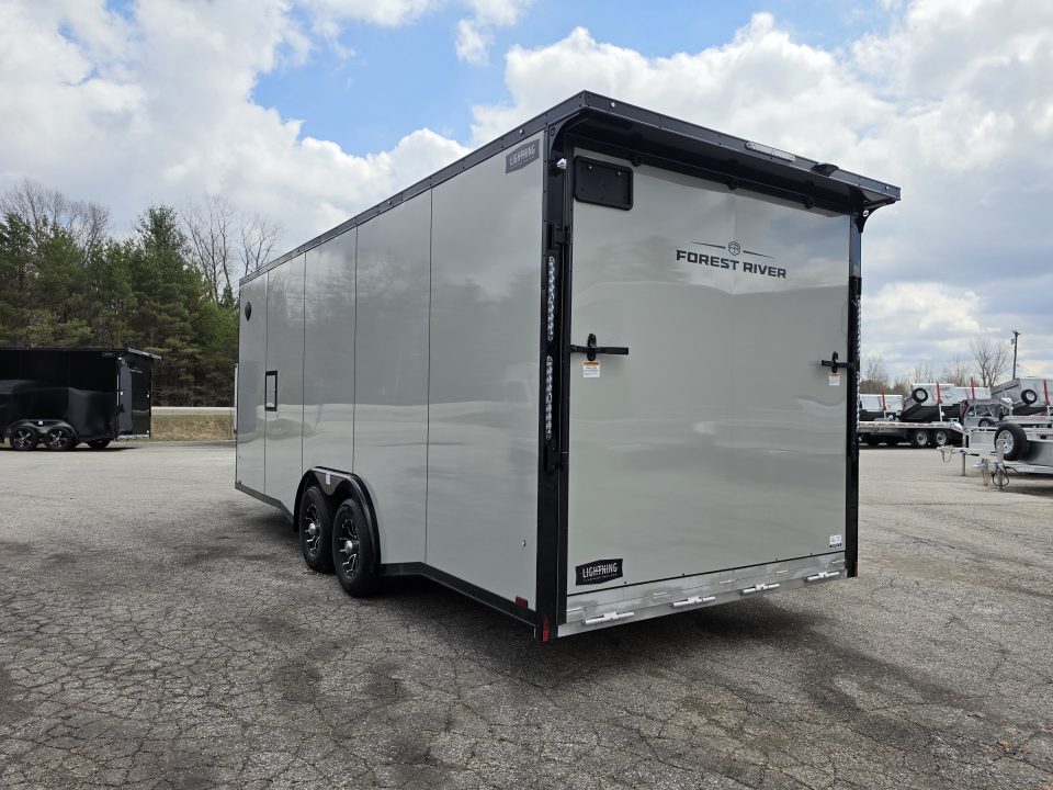 New 8'X20'+ 48" VNOSE W/RAMP CAR HAULER ENCLOSED 5200# AXLES ALL ALUMINUM LIGHTNING 2026
