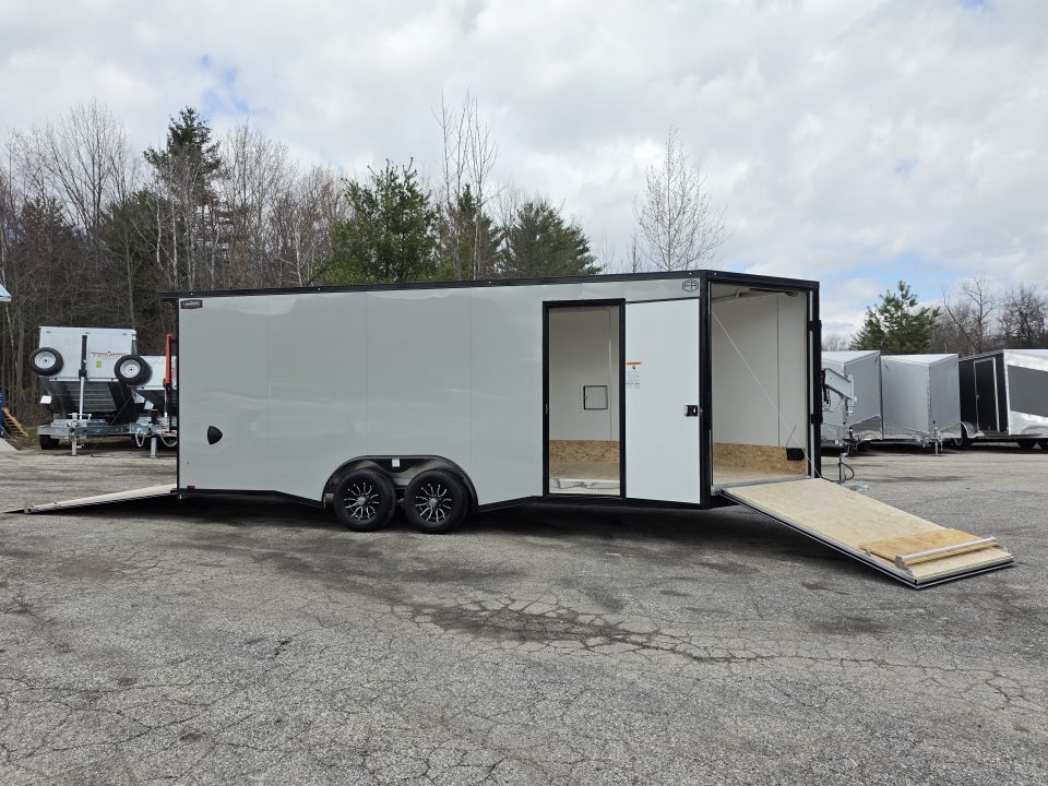New 8'X20'+ 48" VNOSE W/RAMP CAR HAULER ENCLOSED 5200# AXLES ALL ALUMINUM LIGHTNING 2026