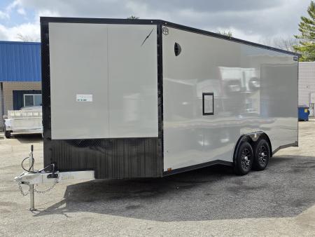 New 8'X20'+ 48" VNOSE W/RAMP CAR HAULER ENCLOSED 5200# AXLES ALL ALUMINUM LIGHTNING 2026