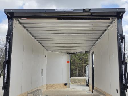 New 8'X20'+ 48" VNOSE W/RAMP CAR HAULER ENCLOSED 5200# AXLES ALL ALUMINUM LIGHTNING 2026