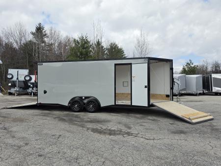 New 8'X20'+ 48  VNOSE W/RAMP CAR H AULER ENCLOSED 5200# AXLES ALL ALUMINUM LIGHTNING 2026