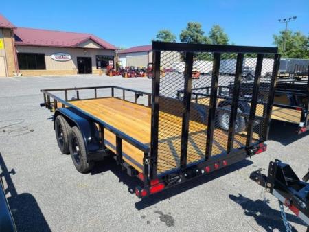New 6'5" x 16 Big Tex 60PI Tandem Axle Utility Trailer, 6k GVWR ***2" Ball, Spring Assist Gate, Spare Mount