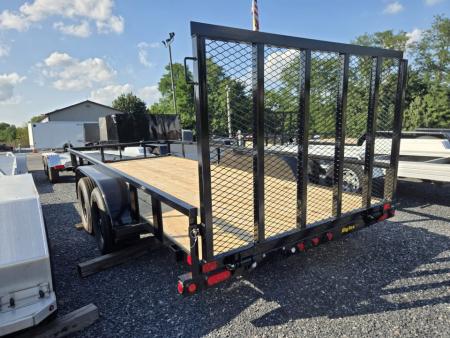New 6'5" x 16 Big Tex 60PI Tandem Axle Utility Trailer, 6k GVWR ***2" Ball, Spring Assist Gate, Spare Mount