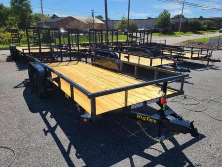 New 6'5" x 16 Big Tex 60PI Tandem Axle Utility Trailer, 6k GVWR ***2" Ball, Spring Assist Gate, Spare Mount