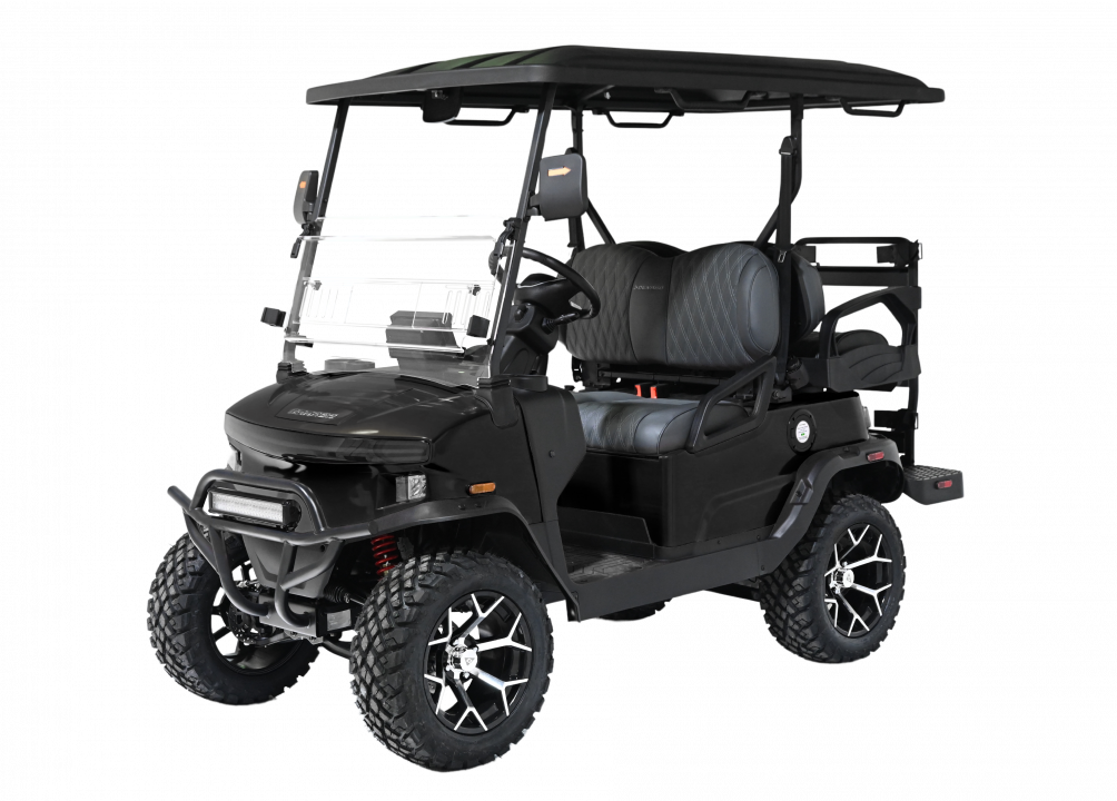 New 2026 Denago EV Nomad XL - LIFTED - BLACK Golf Cart 4-Person