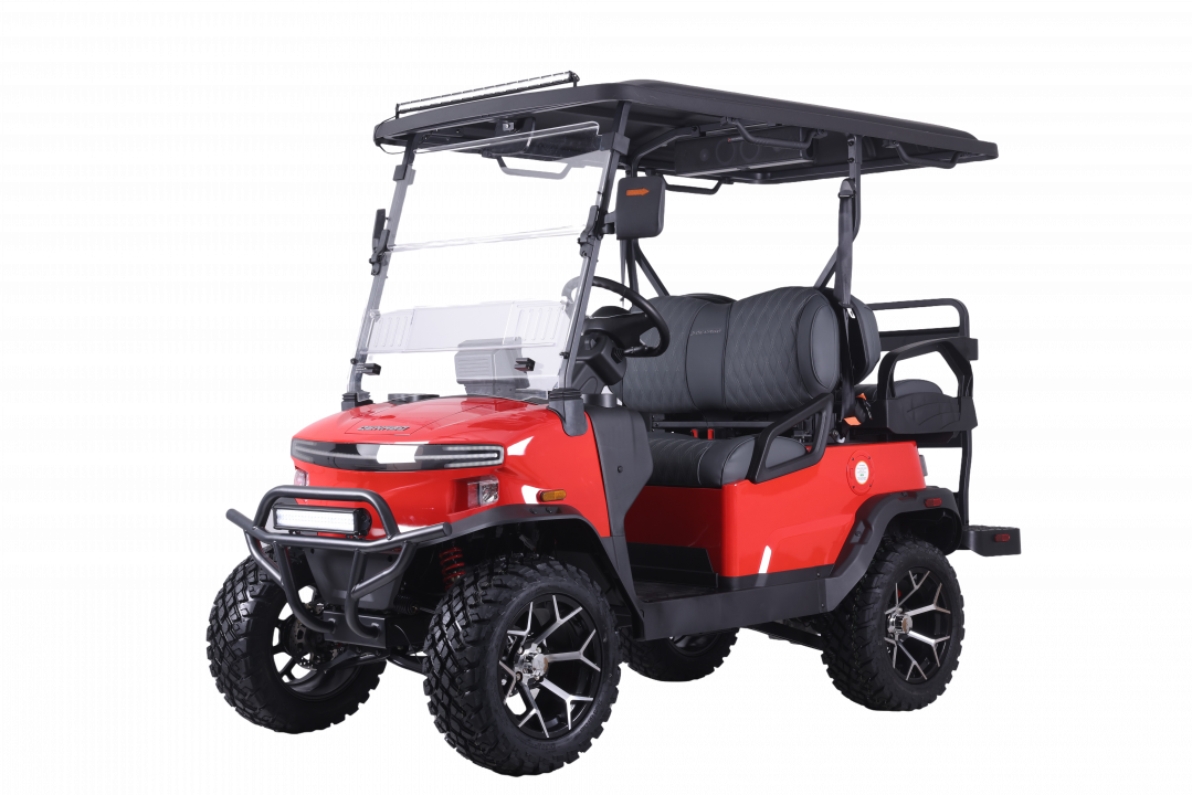 New 2026 Denago EV Nomad XL Lifted - RED Golf Cart 4-Person