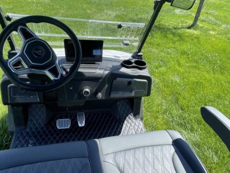 New 2026 Denago EV Rover XL - AQUA - 4-Person Lifted Golf Cart