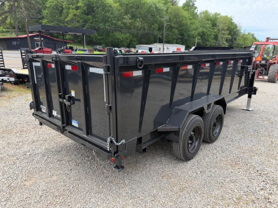 New 2026 Hillcrest Trailers 7x16 17.6k w/ HD ramps & Hyd jacks Dump Trailer