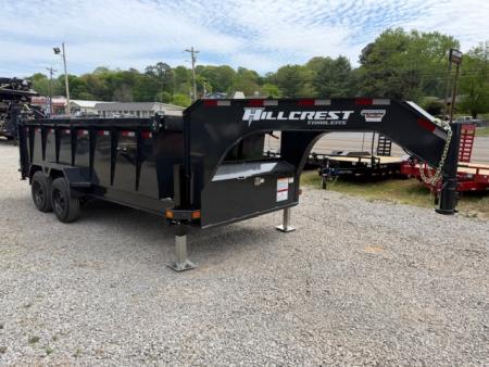 New 2026 Hillcrest Trailers 7x16 17.6k w/ HD ramps & Hyd jacks Dump Trailer