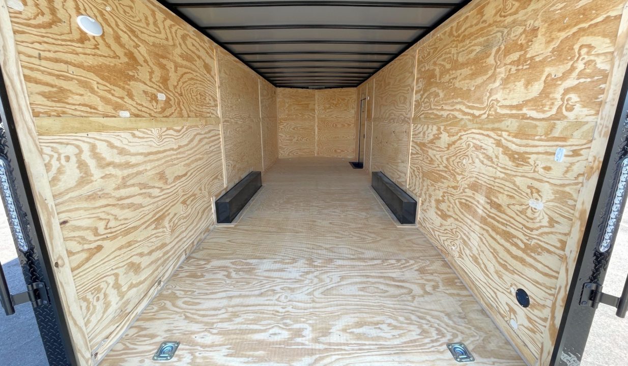 New 8.5 x 24' Enclosed Blackout Car / Racing Trailer 9,990LB, 7' High, Spoiler, Spread Axles