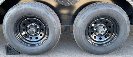 New 8.5 x 24' Enclosed Blackout Car / Racing Trailer 9,990LB, 7' High, Spoiler, Spread Axles