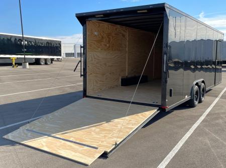 New 8.5 x 24' Enclosed Blackout Car / Racing Trailer 9,990LB, 7' High, Spoiler, Spread Axles
