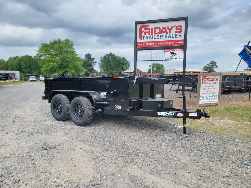 New 2026 Top Hat Trailers DP07 10' x 60" Tandem Axle Mini Dump Trailer