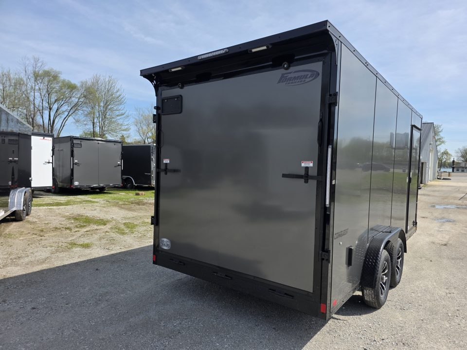 New 2026 Formula Trailers 7.5X16 UTV SXS SCREWLESS 080 BLACKOUT TRIM GOLF CART Cargo / Enclosed Trailer