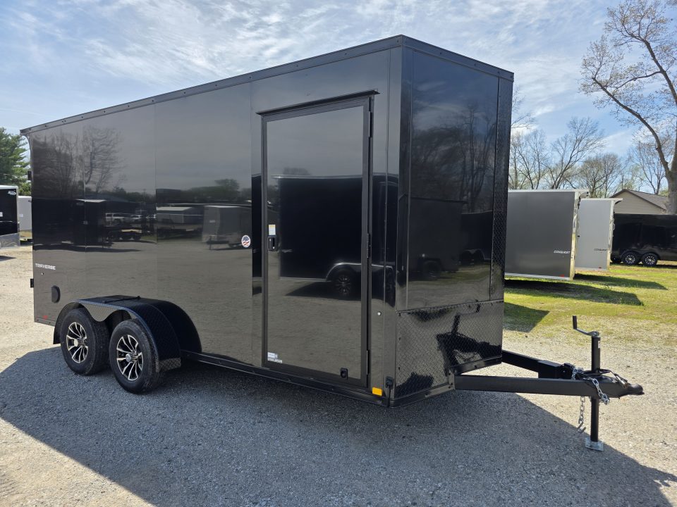 New 2026 Formula Trailers 7x16 7' INSIDE 080 SCREWLESS BLACKOUT ALUM WHEELS SXS UTV GOLFCART Cargo / Enclosed Trailer
