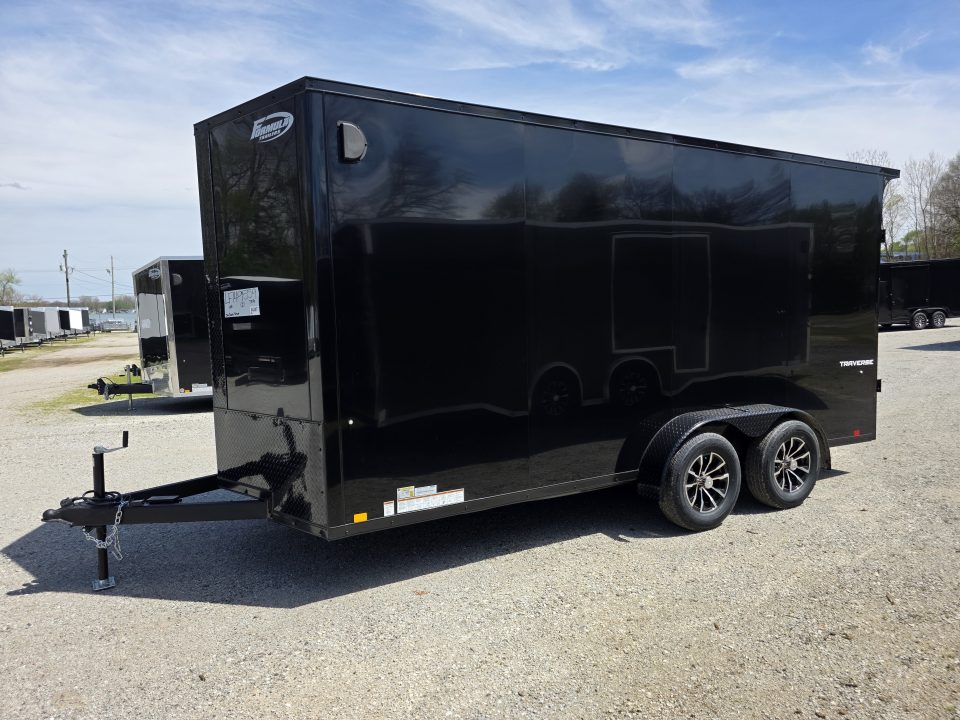 New 2026 Formula Trailers 7x16 7' INSIDE 080 SCREWLESS BLACKOUT ALUM WHEELS SXS UTV GOLFCART Cargo / Enclosed Trailer