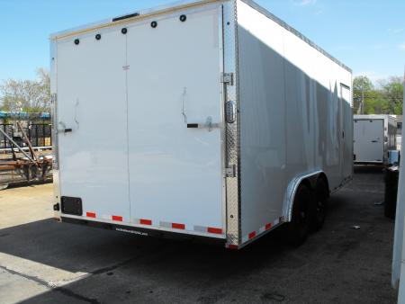 New Enclosed Cargo 8.5 x 18 Dove Ramp 7' I nt 10400 Gvwr