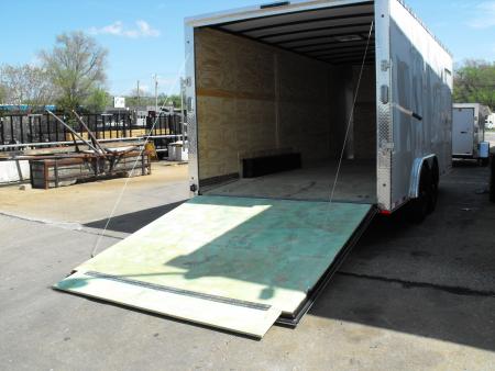 New Enclosed Cargo 8.5 x 18 Dove Ramp 7' I nt 10400 Gvwr