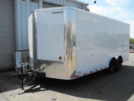 New Enclosed Cargo 8.5 x 18 Dove Ramp 7' I nt 10400 Gvwr