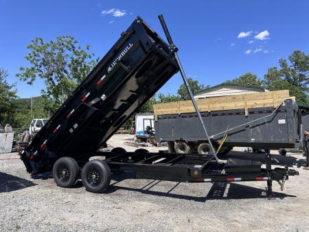 New 2026 Iron Bull Dump Trailer / DTB Series / 83" Wide x 16' Long / Telescopic Hoist / Ramps / Tarp / 24" High Sides