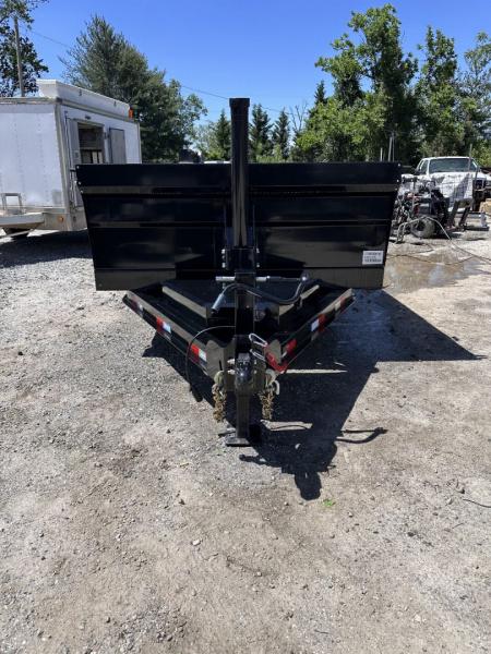 New 2026 Iron Bull Dump Trailer / DTB Series / 83  Wide x 16' Long / Telescopic Hoist / Ramps / Tarp / 24  High Sides