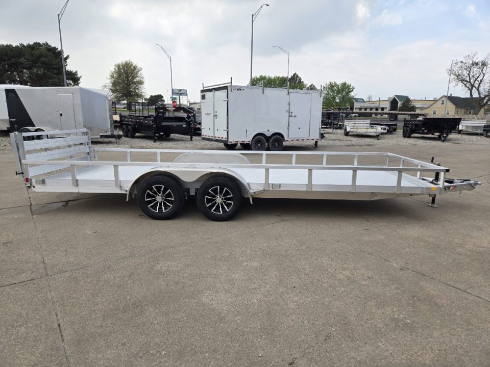 New 2026 H&H Trailers 82x20 Aluminum Rail Side Utility Trailer 7K Tandem Utility Trailer
